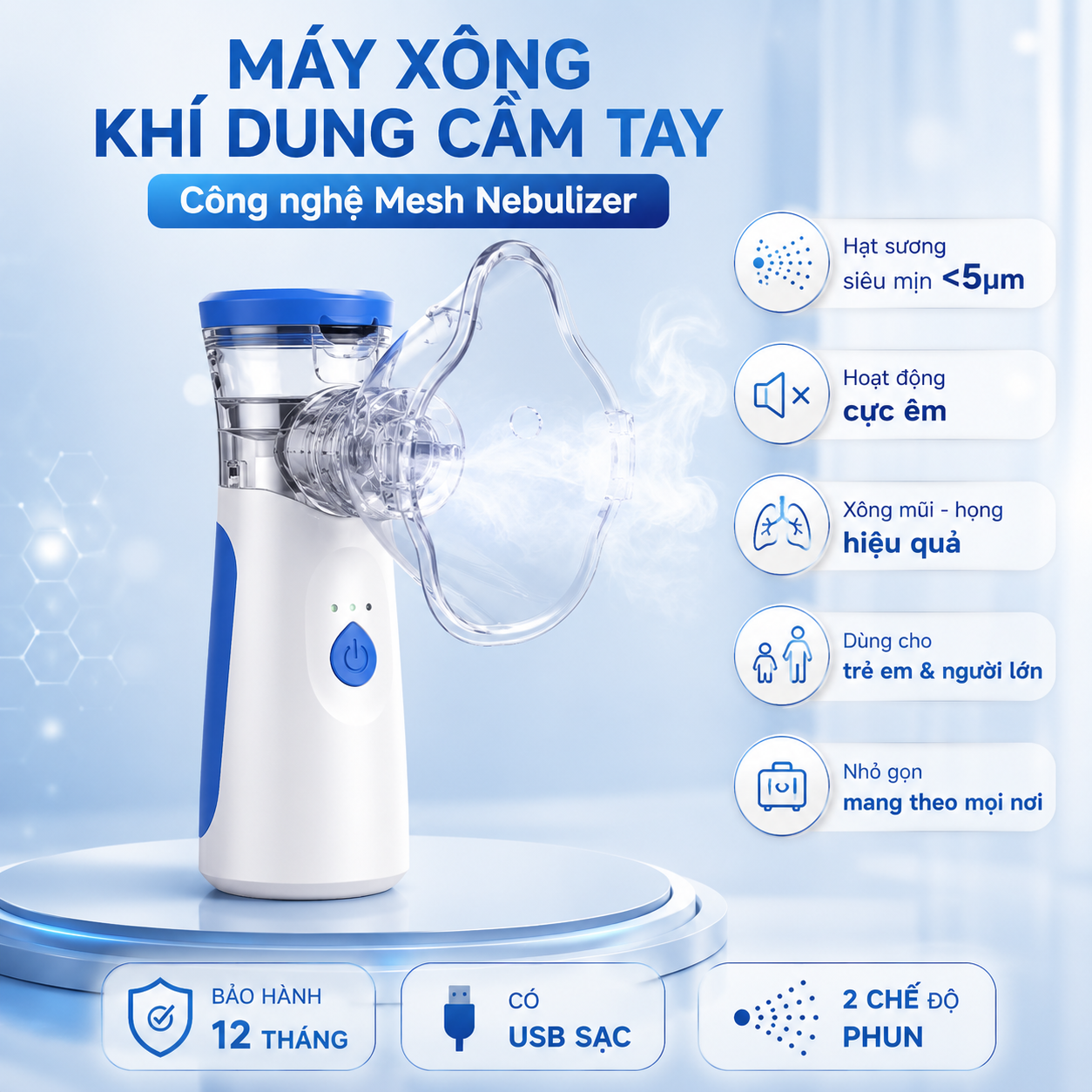 Máy Xông Khí Dung Cầm Tay